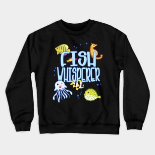 Fish Whisperers Funny Kids Crewneck Sweatshirt